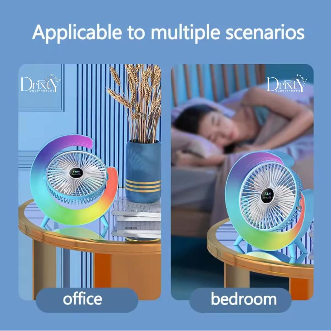 Multicolor Desk Fan With LED Lights