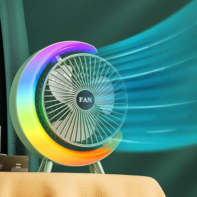 Multicolor Desk Fan With LED Lights