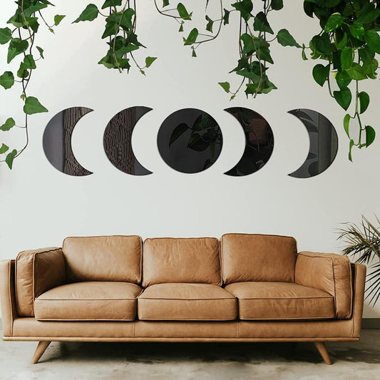 Acrylic Moon Phase Wall Decor Set